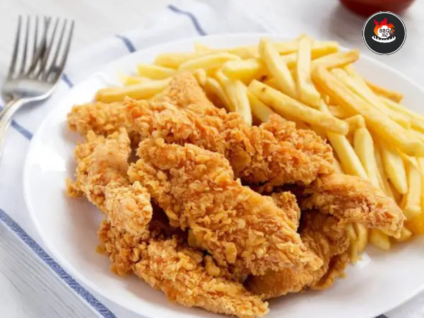 Chicken & Chips ( with Garlic Mayo )